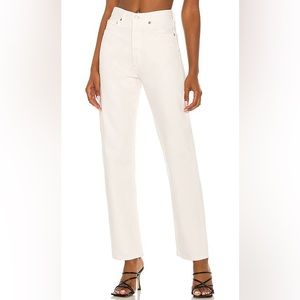 AGOLDE 90s Pinch Waist Jeans in Off White